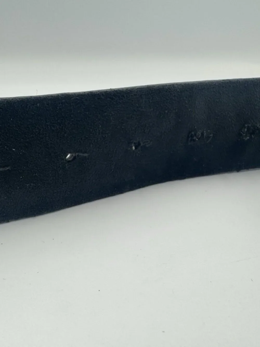 Yik Fung Vintage Y2K Black Suede Buckle Belt